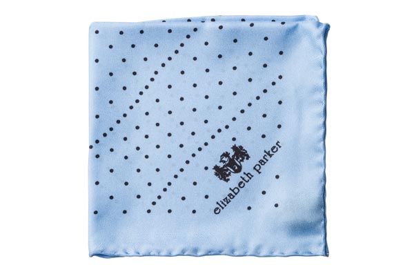 Multi Dotty Range of Silk Pocket Squares by Elizabeth Parker